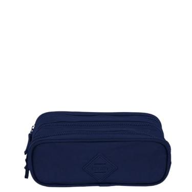 Imagem de Estojo 3 Compartimentos Crinkle Azul