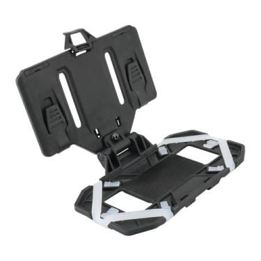 Imagem de TACGZGJSM Suporte de telefone para colete, suporte de telefone tático de suporte de placa, capa flip de liberação rápida, tamanho da tela de 12 a 17 cm (preto)