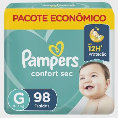 Imagem de Fralda pampers confort sec max G com 98 unidades