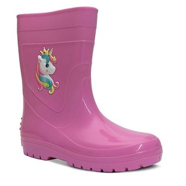 Imagem de Bota Feminina Menina Nº 25 Ao 34 Galocha Infantil Unicórnio 09.17 (Rosa, BR, Criança de 9 a 12 anos, Numérico, 34)