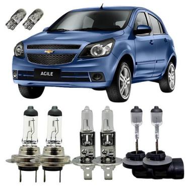 Imagem de Kit Lâmpadas Originais 3200K GM Agile Alto Baixo Milha + T10 - Autovex