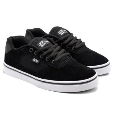 Imagem de Tênis Hocks Skate Flat Lite Black White, 39, Preto