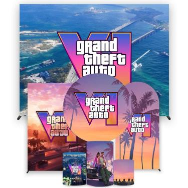 Imagem de Super Kit de Painéis de Festa GTA VI- Fera Print
