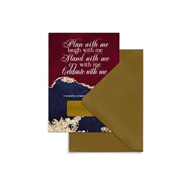 Imagem de Elegant Be My Bridesmaid Scratch Off Cards (pacote com 8) Stand with Me Maid of Honor - Pedido de Meninas - I Can't Without You Matron of Honor - Conjunto de Peças de Casamento Envelopes Dourados - Conjunto de Casamentos Divertidos