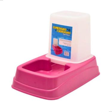Imagem de Kit Comedouro/Bebedouro Dupla Função Dispenser Automático 1 Kg Ração/1