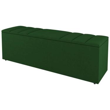 Imagem de Calçadeira Baú Queen Size Grace 160cm Suede Verde - Abmaza