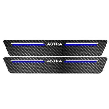 Imagem de Kit Soleira Protetora Porta Premium Blue Carbono Astra 2PT  - Jhow Ade