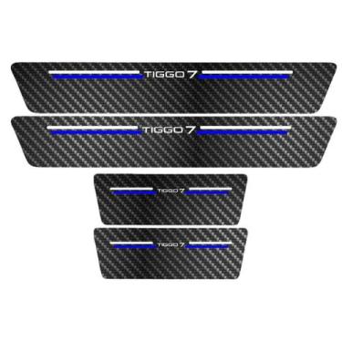 Imagem de Kit Soleira Protetora Porta Premium Blue Carbono Tiggo - 7 - Jhow Ades