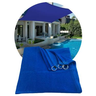 Imagem de Tela Lona Sombrite 90% 3x4 m Shade Toldo Jardim Pergolado Sombra Garagem Quintal(AZUL)