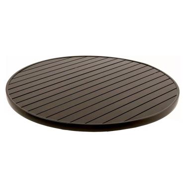 Imagem de Tampo Roma Ripado Em Alumínio P Mesas Diametro 1 Metro Trama Marrom