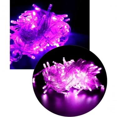 Imagem de Pisca Cordão 100 Lâmpadas Led Roxo 9 Metros 8 Funções E 220v