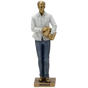 Imagem de Estatueta Profissão Professor Escultura Resina Enfeite 25cm