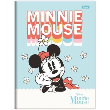 Imagem de Caderno Brochura Capa Dura Universitário Disney Minnie Mouse 80 Folhas Foroni Azul