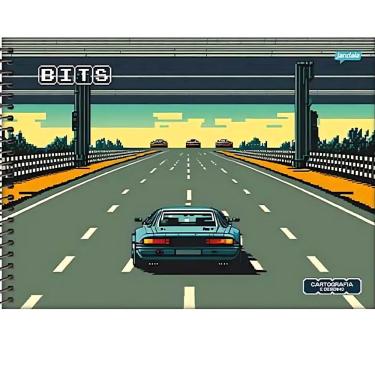 Imagem de Caderno De Cartografia E Desenho Espiral Capa Dura Bits 80 Folhas Jandaia Estampa 1