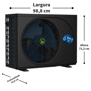 Imagem de Trocador De Calor Inverter Wi-fi Para Piscinas Th-75 75000 Btus Tiv - Sodramar