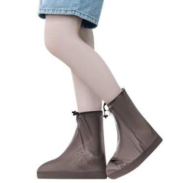 Imagem de Capa de sapatos à prova d'água, capas de sapatos para botas de chuva, reutilizáveis e antiderrapantes, capas femininas e masculinas, sola de borracha de PVC, galochas para ciclismo, acampamento,
