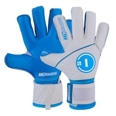 Imagem de N1 Goalkeeper gloves Cronos SSG Pro Luvas de Goleiro para Adultos para Futebol Profissional de Látex Alemão. Corte Negativo e Ajustado. Antiderrapante e Respirável. Fechamento Elástico. Azul. 8