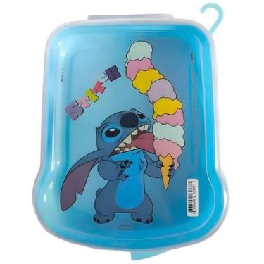 Imagem de Porta Sanduíche Stitch Sanduicheira Pote Para Lanche Escola - Plasútil