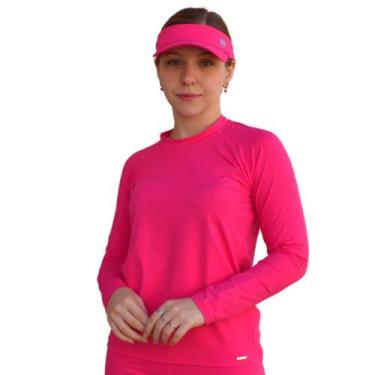 Imagem de Blusa Feminina Proteção Solar Uv+ Manga Longa Praia Piscina Toque Gela