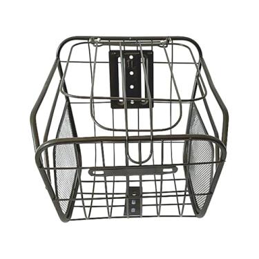 Imagem de oshhni Cesta de bicicleta elétrica dianteira e traseira universal recipiente para artigos diversos fácil de instalar bagageiro de carga cesta de