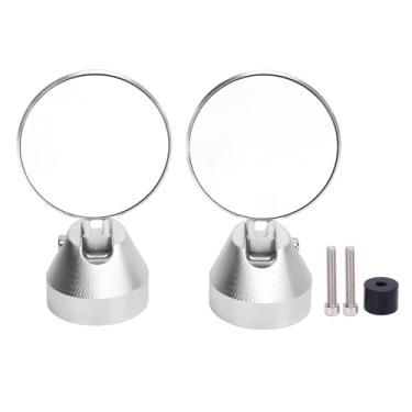 Imagem de aqxreight Motocicleta Minça Minzenos Espelhos Endura CNC Redonda de Vidro Redondo Retrocínio Espelho Retrocínio Substituição Para Sprint 50 150 Prima 50 150 2013-2024 (SILVER)
