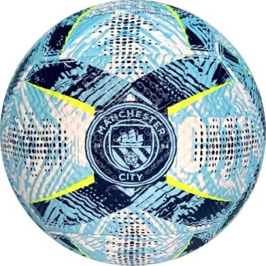 Imagem de Bola de Futebol, Manchester City, Futebol e Magia, Núm. 5, Amarela e Azul