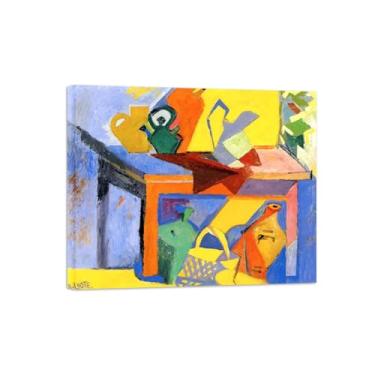 Imagem de Natureza Morta Quadro Parede em Tela-Famosas Pinturas para Sala de Jantar-Jarra-Decoração Cozinha Vintage 20x25cm Tela Embrulhada