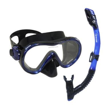 Imagem de Kit Dry Fox Fun Dive, Máscara Snorkel Dupla Válvula Mergulho, Preto, A