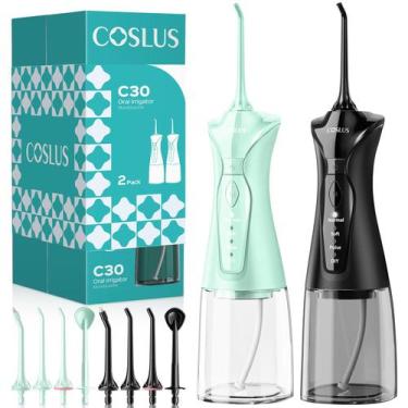 Imagem de Pacote com 2 unidades Water Flosser COSLUS para dentes com 3 modos e 8