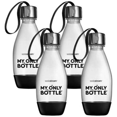 Imagem de Garrafa Sodastream My Only de 0,5 L preta, pacote com 4