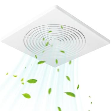 Imagem de WiseWater Grade de ventilador de teto de banheiro 24 x 24 cm com molas, tampa de ventilação de substituição de plástico para exaustor Broan-Nutone, difusor de ar, exaustor de desviador (redondo)