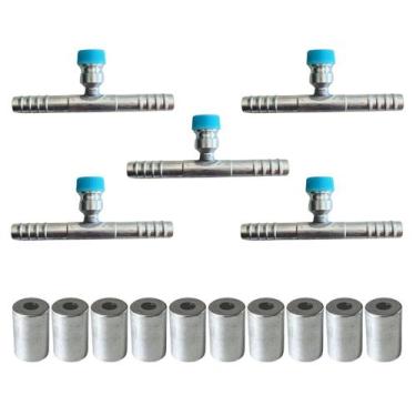 Imagem de Kit Caneca E Emenda Com Ventil R134 8mm Alumínio 15 Unidades - LETÍCIA