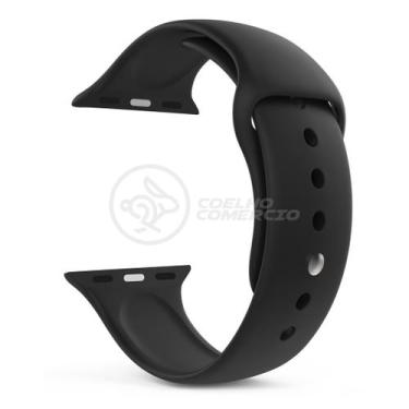 Imagem de Pulseira Silicone para Smartwatch 42mm e 44mm Preto - Draik