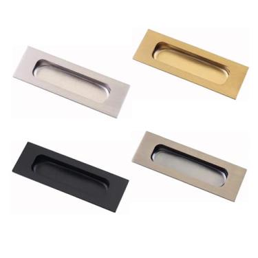 Imagem de CXYFQUUK Puxador embutido oculto para móveis armários de cozinha puxadores de gaveta armário porta deslizante invisível puxadores dourados 2 peças (dourado B 120 mm)