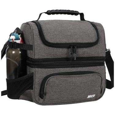Imagem de MIER Bolsa Térmica Portátil 15L, Mantém Quente, Frio Por até 5H, Cinza