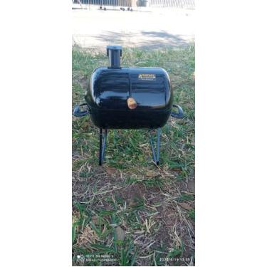 Imagem de Churrasqueira bafinho/bafo - Rafael churrasqueiras, preto brilhante ou