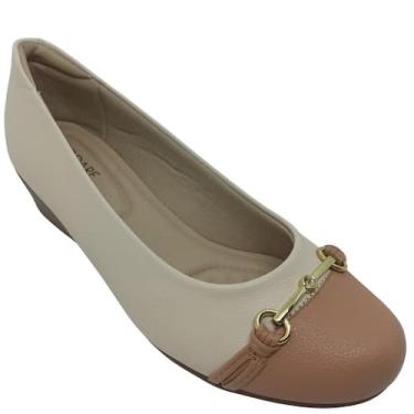 Imagem de Sapato Modare Feminino Casual com Detalhe Dourado, Creme, Nude, 37