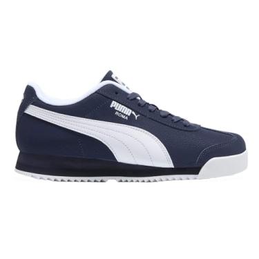 Imagem de PUMA Tênis infantil unissex Roma, Puma Azul-marinho-puma branco, 1 Little Kid