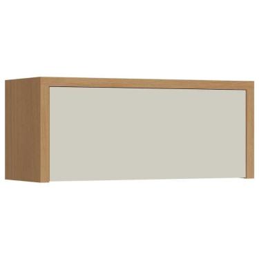 Imagem de Armário De Geladeira P- Cozinha Condessa C- 1 Porta Basculante 80cm Carvalho-cinza - Nesher