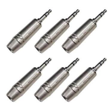 Imagem de Kit 6 Plug P2 Macho Estéreo Prof Para Celular Mesmo Com Capa - Roxtone