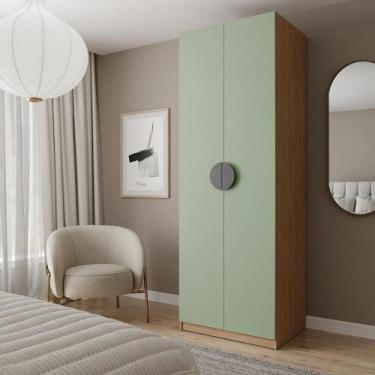 Imagem de Guarda-roupa Modulado Joy com Gaveteiro Cabecasa Madeiramadeira Verde