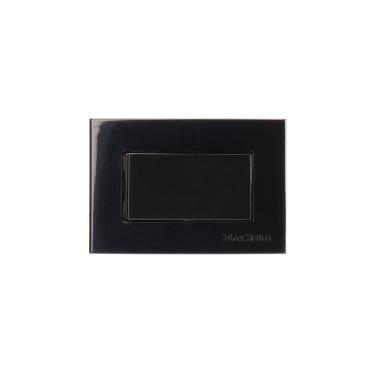 Imagem de Placa Para Móveis 65x45 Com Interruptor Intermediário Margirius Sleek 10a Preto Ebony
