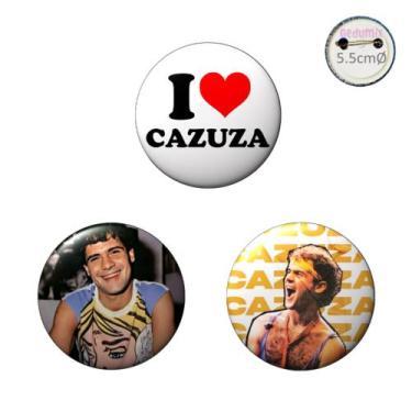 Imagem de Botton GEDUMIX Cazuza Rock Nacional 1.0 - 3 Peças, 5.5cmØ Alfinete