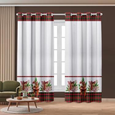 Imagem de Cortinas para Quarto, Cortinas para Sala de Estar Cortinas Decorativas de Natal 3,00 X 2,20 DecoraçõEs de Natal, Cortinas Compridas, Cozinha, Sala de Estar(ENFEITES DE NATAL)