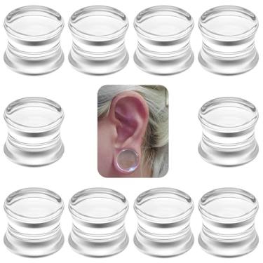 Imagem de Yaalozei 6G-30 mm Medidores acíricos sólidos para tampões de sela de orelha, expansores de túneis, esticador, piercings de carne, conjunto de joias corporais para mulheres e homens, Metal, Zircônia