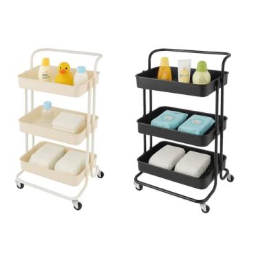 Imagem de Carrinho Organizador Multiuso com Rodinhas (Preto)