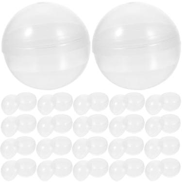 Imagem de Luxshiny 50 cápsulas de máquina de venda automática de 5 cm translúcidas redondas bolas de plástico recarregáveis para máquinas de chiclete de 60 mm