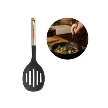 Imagem de Escumadeira com Alça Cozinha Inox e Nylon Betty Crocker