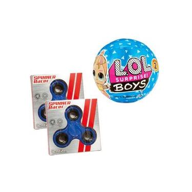 Imagem de Kit Boneco LOL Boys Serie 2 + Spinner Original  Azul C/2