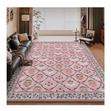 Imagem de HGTRH Tapetes de área para quarto, sala de estar, estilo boêmio, lavável, TPR antiderrapante, pilha não grossa para sala de jantar, cozinha, escritório, E 1,8 x 2,5 m